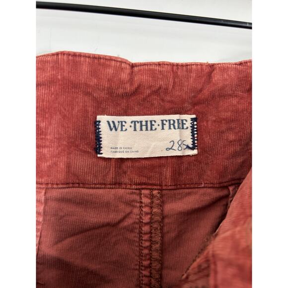 We The Free Jayde High Rise Corduroy Flare Pants Womens 28 Short Rust Stretch - Picture 6 of 9